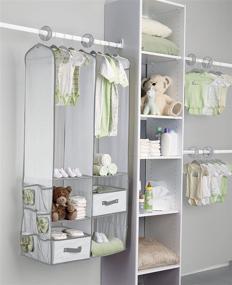 img 1 attached to 🧺 Dove Grey Delta Children Nursery Storage Set - Easy Organizational Solution for Clean Bedrooms, Nurseries, and Closets