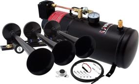 img 4 attached to Vixen Horns Truck/Car/Semi Train Horn Kit - Complete Onboard System with 150psi Air Compressor, 1 Gallon Tank, and 3 Trumpets. Extreme Loud dB. Perfect Fit for Pickup, Jeep, RV, SUV - 12v VXO8210/3118B