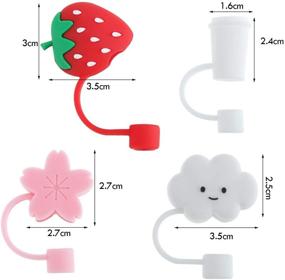 img 3 attached to Premium Set of 4 Silicone Straw Tips Cover – Reusable & Anti-Dust Straw Tips for 7-8mm Straws