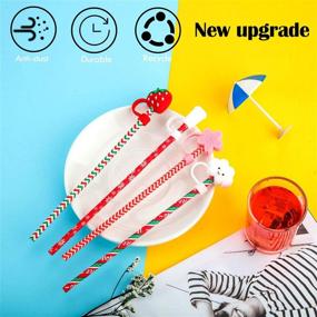 img 2 attached to Premium Set of 4 Silicone Straw Tips Cover – Reusable & Anti-Dust Straw Tips for 7-8mm Straws