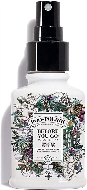 poo pourri toilet spray frosted cypress 로고