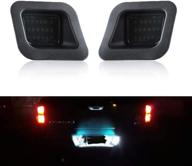 gempro xenon white led license plate light assembly replacement for 2003-2018 dodge ram 1500 2500 3500 pickup truck - 6000k led lights logo