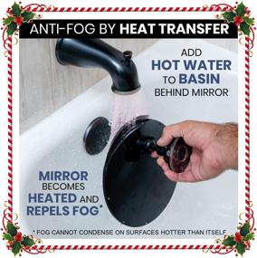 img 2 attached to 🪞 Fogless Shower Mirror for Shaving: Mirrorvana with Upgraded Suction, Anti-Fog Shatterproof Surface, 360° Swivel, 8-Inch Size & Razor Holder