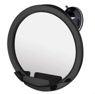 🪞 fogless shower mirror for shaving: mirrorvana with upgraded suction, anti-fog shatterproof surface, 360° swivel, 8-inch size & razor holder logo