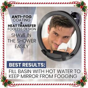 img 3 attached to 🪞 Fogless Shower Mirror for Shaving: Mirrorvana with Upgraded Suction, Anti-Fog Shatterproof Surface, 360° Swivel, 8-Inch Size & Razor Holder