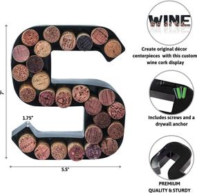 img 1 attached to 🔒 Effortless memorabilia preservation: Made Easy Kit Metal Letter Wine Cork Keepsake Saver & Holder Monogram (Letter A, Small) + Free Wall Mount Kit A-Z