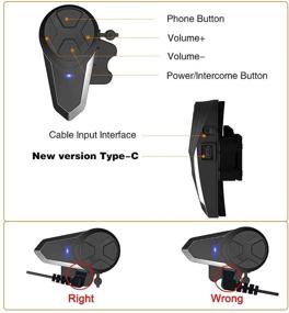 img 1 attached to 🎧 Yaconob BT-S3 Motorcycle Bluetooth Headset: Intercom, FM Radio, GPS, MP3 - Waterproof, Handsfree, Stereo Music - 2 Pack