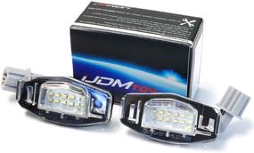 img 3 attached to 🚘 Enhance Your Vehicle's Style with the iJDMTOY OEM-Fit 3W Full LED License Plate Light Kit for Acura MDX RL TL TSX ILX Honda Civic Accord Odyssey