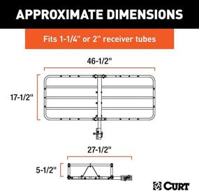 img 3 attached to Корзинчатый прицеп для груза CURT 18145 размером 48 x 20 дюймов: максимальная грузоподъемность 500 фунтов. Черное стальное решение (+1-1/4" и 2-дюймовый адаптерный шток)