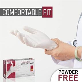 img 2 attached to 🧤 Powder Free General Purpose Latex Gloves - Box of 100 (Extra Large)