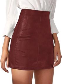 img 2 attached to Classic Leather Pencil Bodycon Pockets Women's Clothing in Skirts