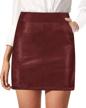 classic leather pencil bodycon pockets women's clothing in skirts logo