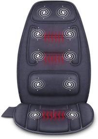 img 4 attached to 💆 Experience Ultimate Relaxation with Snailax Massage Seat Cushion - Enhanced Memory Foam Neck and Lumbar Support, 10 Vibration Motors, Dual Heat Levels – Back Massager Chair Pad