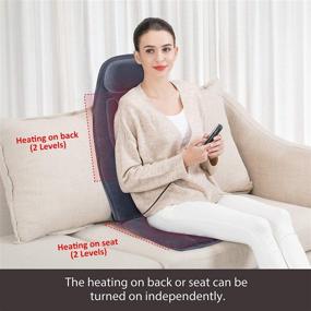 img 1 attached to 💆 Experience Ultimate Relaxation with Snailax Massage Seat Cushion - Enhanced Memory Foam Neck and Lumbar Support, 10 Vibration Motors, Dual Heat Levels – Back Massager Chair Pad