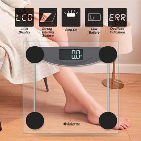 img 3 attached to 🌟 Malama Digital Body Weight Bathroom Scale: Step-On Technology, LCD Backlit Display, 400 lbs Accuracy, Black