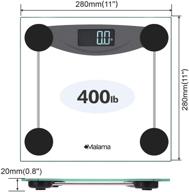 🌟 malama digital body weight bathroom scale: step-on technology, lcd backlit display, 400 lbs accuracy, black logo