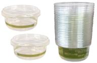 pla round deli containers compostable logo