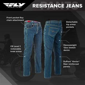 img 2 attached to Fly Racing Street Resistance Jeans (32) in Oxford Blue