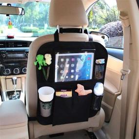 img 2 attached to AutoMuko Car Organizer iPad and Tablet Holder with Car Seat Organizer - Touch Screen Pocket for Android &amp; iOS Tablets up to 9.5&#34; - One-Year Limited Warranty