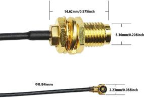 img 2 attached to 🔌 6-Inch UFL to SMA M.2 NGFF Antenna Extension Cable (4-Pack)