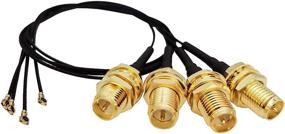 img 4 attached to 🔌 6-Inch UFL to SMA M.2 NGFF Antenna Extension Cable (4-Pack)