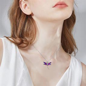 img 1 attached to 🐉 Dragonfly Urn Necklace: 925 Sterling Silver Keepsake, Memorial Cremation Jewelry for Ashes - SLIACETE