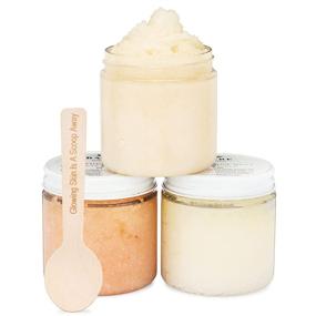 img 4 attached to 🧖 Bare Botanics Salt Scrub Sample & Gift Set: Gentle Exfoliator & Super Moisturizer - All Natural, Non-Greasy Formula, Nut Oil-Free & Fragrance-Free, Perfect Body Scrub