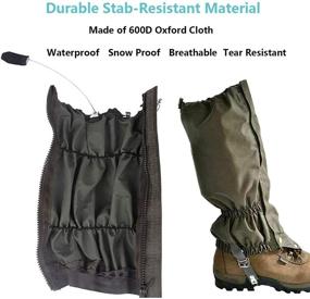 img 3 attached to 🐍 Waterproof Snake Gaiters for Men & Women - Adjustable Snake Guard for Lower Legs, Protect Against Snake Bites - Ideal for Outdoor Hunting, Hiking, and Farm Garden Working