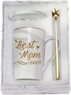 🎁 the ultimate gift for the best mom ever: best mom ever mug with gift box, spoon, and mat - perfect for birthday, christmas, or mother's day! logo