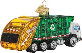 img 3 attached to 🚛 Vintage-inspired Glass Blown Garbage Truck Ornaments by Old World Christmas for Your Christmas Tree