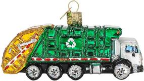 img 4 attached to 🚛 Vintage-inspired Glass Blown Garbage Truck Ornaments by Old World Christmas for Your Christmas Tree