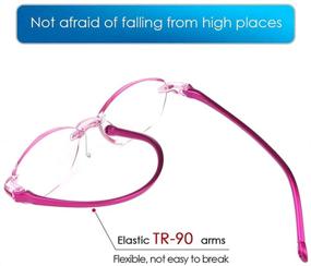 img 1 attached to 👓 LUFF Reading Glasses: Lightweight and Comfortable Home Readers - 2 Pack Frameless Diamond Trimming for Women - Great Value!