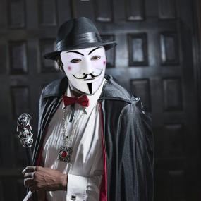 img 1 attached to TKYGU Vendetta Halloween Costume Masquerade