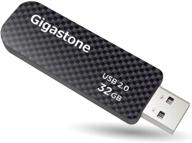 💽 gigastone v30 32gb usb2.0 flash drive - enhanced with retractable sliding design, carbon fiber style thumb drive - ensuring reliable performance & durability logo