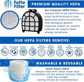 img 1 attached to 🔍 Fette Filter - Vacuum Filter Set Compatible with Shark APEX UpLight Lift-Away DuoClean - 4 Foam + 2 Felt Filters Support Kit + 1 HEPA - Equivalent to Parts #XHFFC600#XFFLZ600 (Fits LZ600, LZ601, LZ602, LZ602C, QU602QBK, QU602QBL, QU602QBX, QU602QPK, QU603QBK, QU603QBL, QU603QPK, QU603QRW