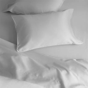 img 2 attached to 🌩️ Premium Egyptian Cotton Sheets - 4 Piece Set, Full Size, Storm Cloud | 300 Thread Count, Deep Pocket Fitted Sheet | Silky Soft & Durable Bedding