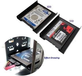img 4 attached to 📁 iMBAPrice (Pack of 2) 2.5" to 3.5" Bay HDD Adapter Tray Kit - Mount SSDs and Notebook Hard Drives with Ease