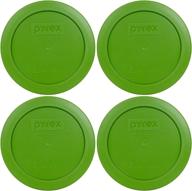 pyrex 7200-pc round 2 cup storage lid for glass bowls (4, lawn green) - secure and stylish lid for convenient food storage логотип