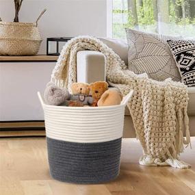 img 3 attached to 🧺 Versatile Large Jute Woven Rope Storage Basket: Stylish Decorative Round Rope Cotton Planter & Hanging Plant Basket for Home Decor, Toys Storage, and Flower Pot Organization - with Convenient Handles