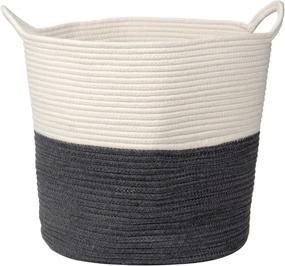 img 4 attached to 🧺 Versatile Large Jute Woven Rope Storage Basket: Stylish Decorative Round Rope Cotton Planter & Hanging Plant Basket for Home Decor, Toys Storage, and Flower Pot Organization - with Convenient Handles