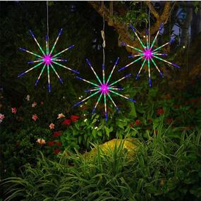 img 3 attached to 🎄 TPGEBO 112 LED Fairy String Lights with 8 Modes, Remote Control, and Dimmable Function - Waterproof Meteor Decorative Hanging Starburst Lights for Christmas Decoration