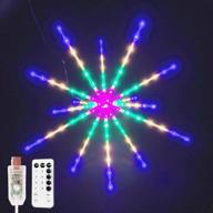 🎄 tpgebo 112 led fairy string lights with 8 modes, remote control, and dimmable function - waterproof meteor decorative hanging starburst lights for christmas decoration логотип