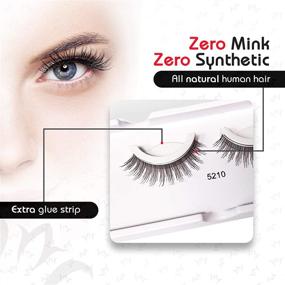 img 2 attached to 👁️ Natural-look False Eyelashes with Self-Adhesive Strip - Pre-Glued Falsies for Beautiful Eyes