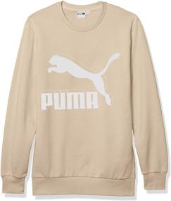 img 3 attached to PUMA Hoodless Sweatshirt Tapioca XX Large Men's Clothing