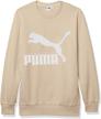 puma hoodless sweatshirt tapioca xx large men's clothing logo