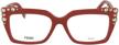 fendi ff 0262 plastic eyeglasses logo