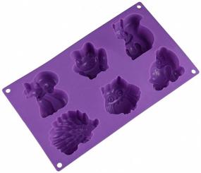 img 2 attached to 🌲 Forest Animals Silicone Mold - A Multifunctional Tray for Ice Cubes, Jello, Baking, Crafts, and More!