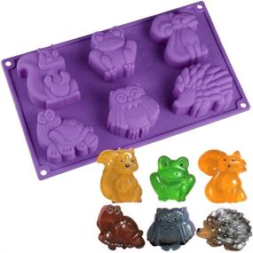 img 4 attached to 🌲 Forest Animals Silicone Mold - A Multifunctional Tray for Ice Cubes, Jello, Baking, Crafts, and More!