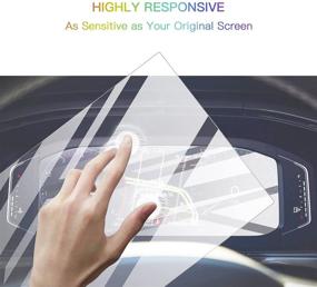 img 2 attached to 📱 2022 Volkswagen Taos Navigator Display: Advanced Anti-Explosion Tempered Glass Screen Protector with 9H Hardness, Anti-Glare & Scratch Protection, HD Clarity - Dashboard Foils