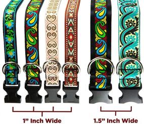 img 1 attached to Photan Handmade Dog Collar - Adjustable Vintage Dog Collar for Small, Medium, Large Dogs with Durable Ring and Buckle for Boy or Girl - Proudly Made in The USA